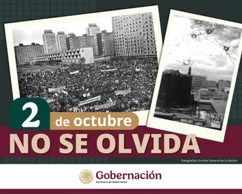 Gobierno conmemora 2 de octubre; reivindica protección a derechos humanos