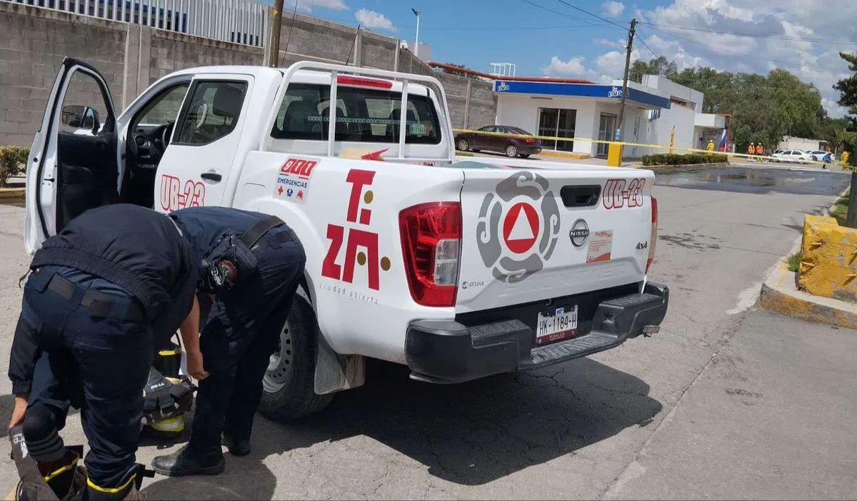 Protección Civil y Bomberos de Tizayuca controlan fuga de gas en Zona Industrial