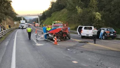 Accidente vehicular en la carretera México–Tuxpan