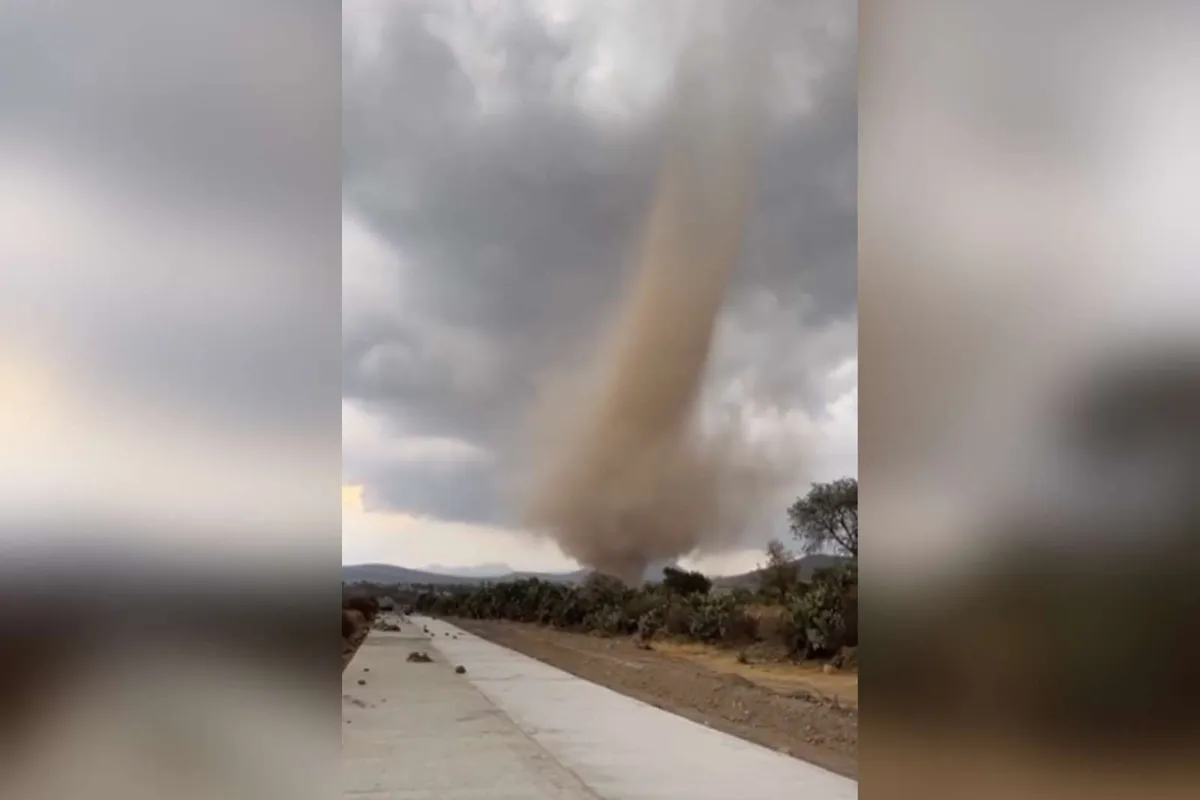 ¡Otro remolino! Graban extraño fenómeno ahora en Zempoala