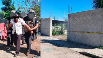 Policías estatales durante operativo de rescate de mujer en Tulancingo.