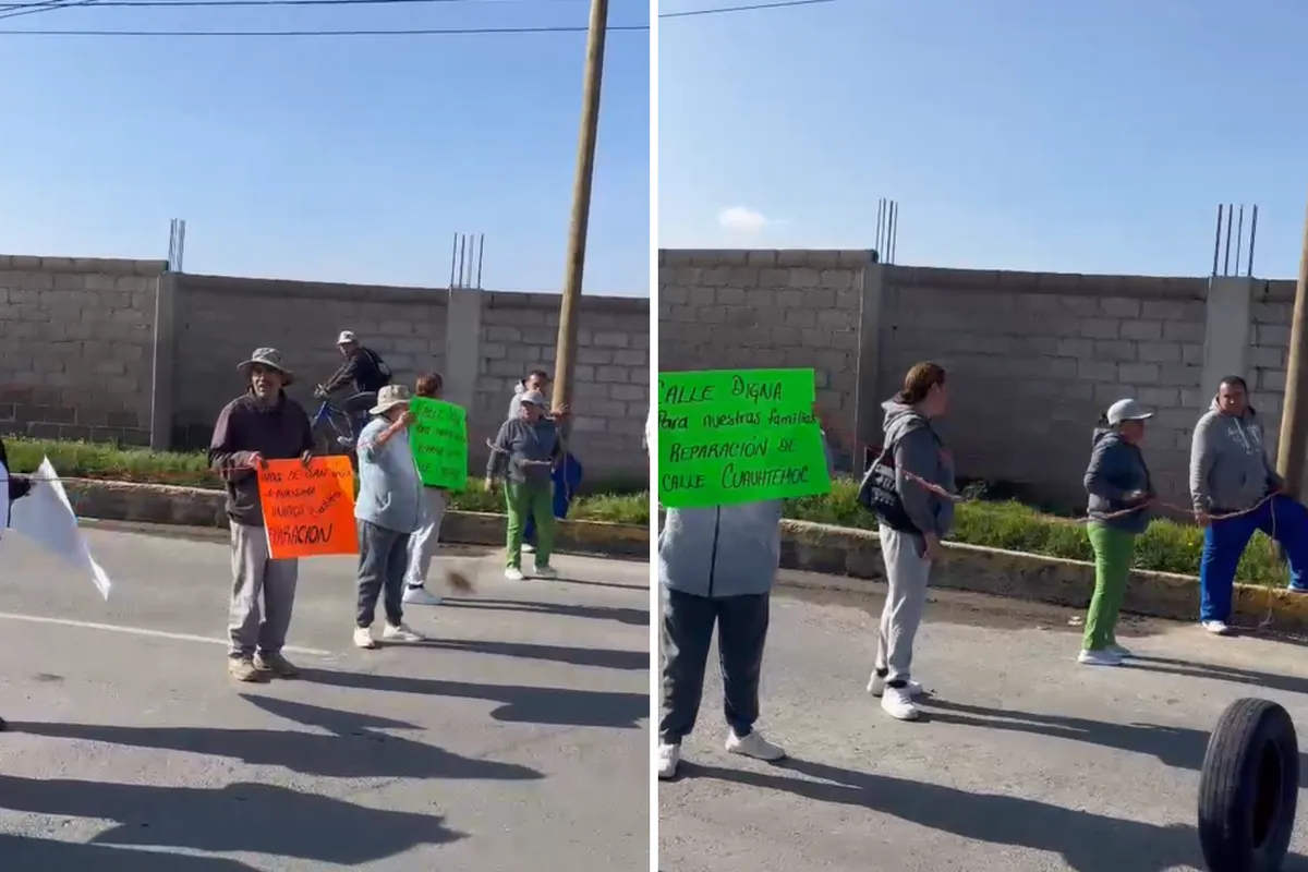 Protesta vecinal provoca bloqueos viales en Tizayuca