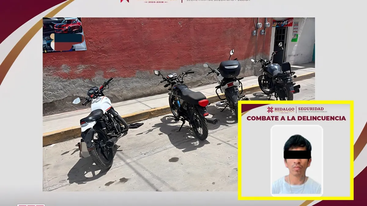 Motos y hombre detenido