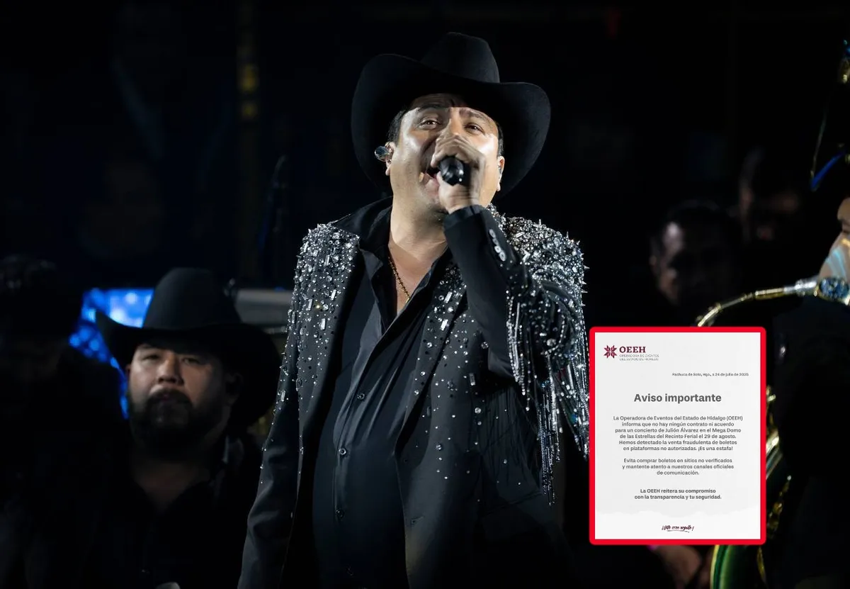 Julión Álvarez en Pachuca: desmienten concierto en agosto y alertan por venta de boletos falsos