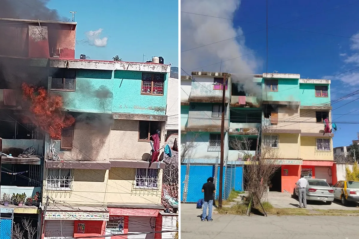 Incendio en Villas de Pachuca moviliza a cuerpos de emergencia