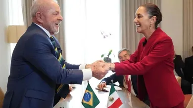 Presidenta Claudia Sheinbaum y Luiz Inácio Lula da Silva presidente de Brasil