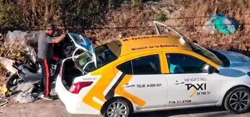 Taxistas sancionados por tirar basura en Pachuca