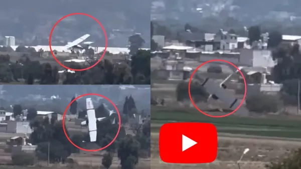 Zona acordonada tras el desplome de avioneta escuela en Puebla; autoridades investigan causas del accidente.