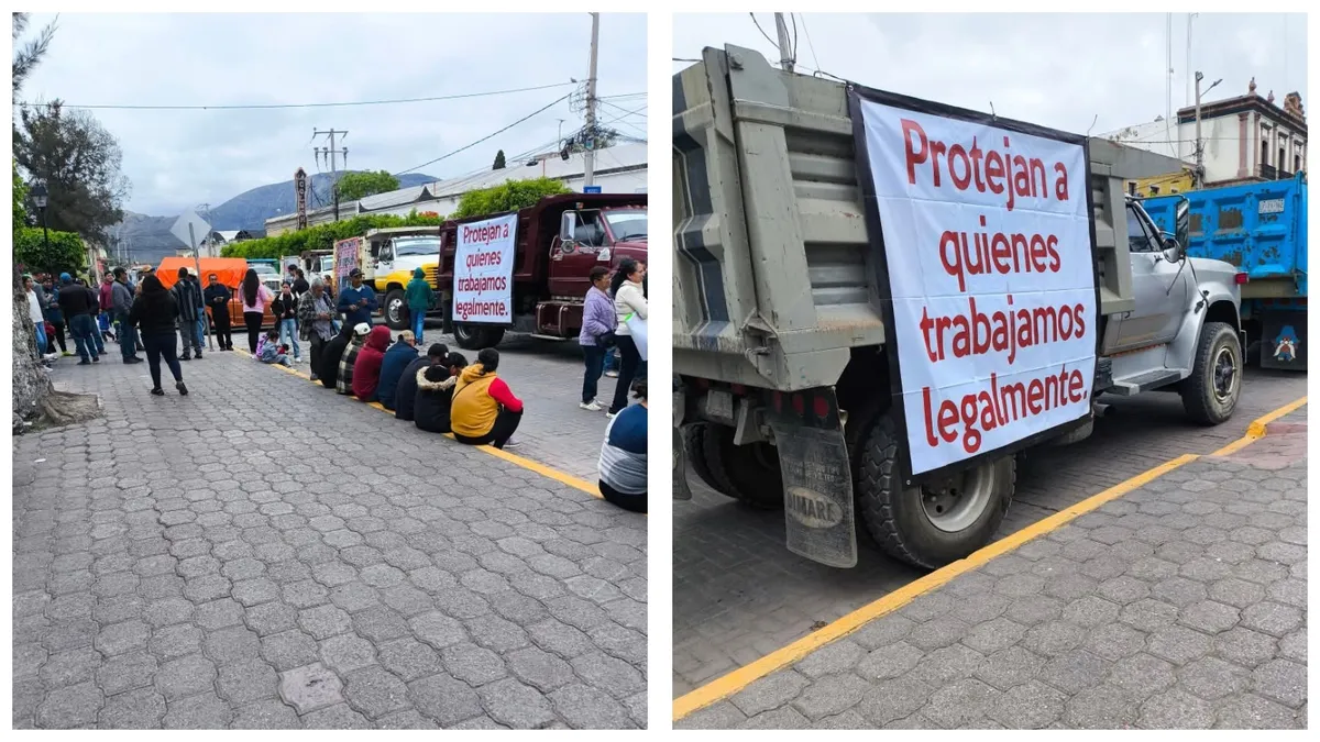 Protesta de mineros y transportistas