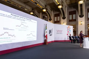 Claudia Sheinbaum durante su conferencia matutina.
