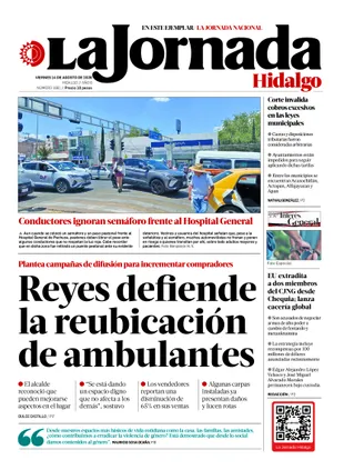 La Jornada Hidalgo | 14 de agosto de 2026