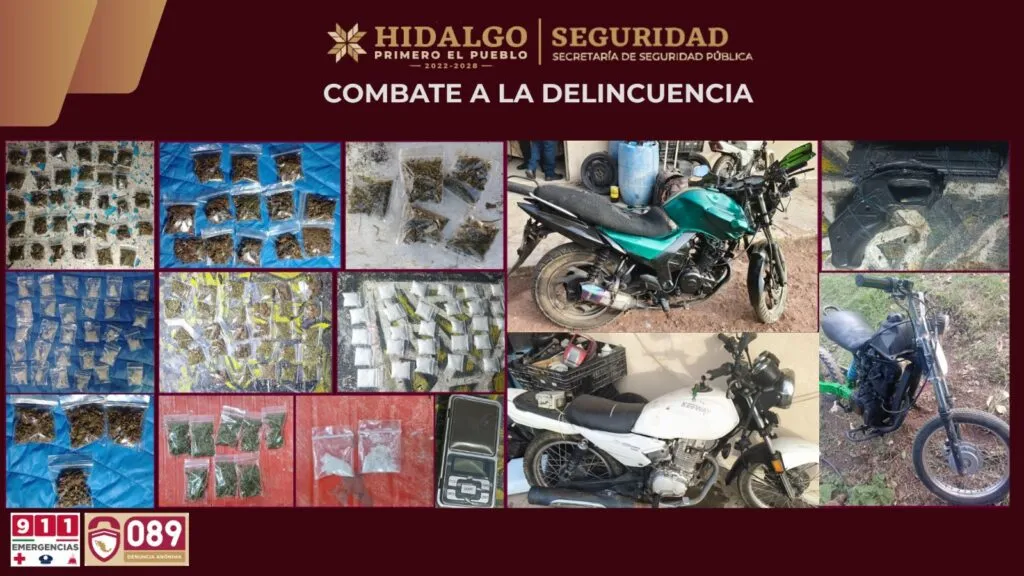 Caen siete presuntos implicados en narcomenudeo tras cateos en Acatlán