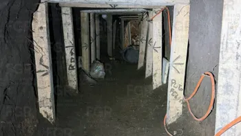 Túnel localizado en cateo federal en Hidalgo.