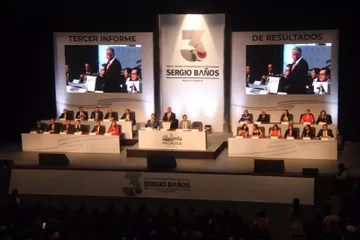 Sergio Baños rinde tercer informe como alcalde de Pachuca