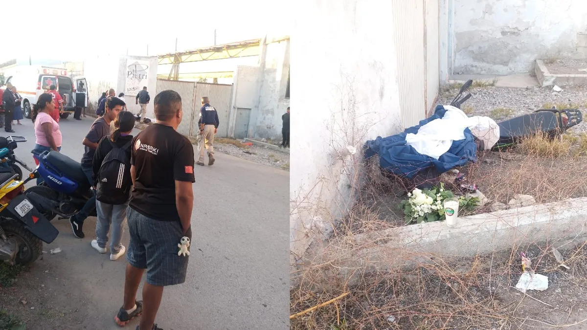 Accidente en Ixmiquilpan: muere motociclista tras impactarse contra muro