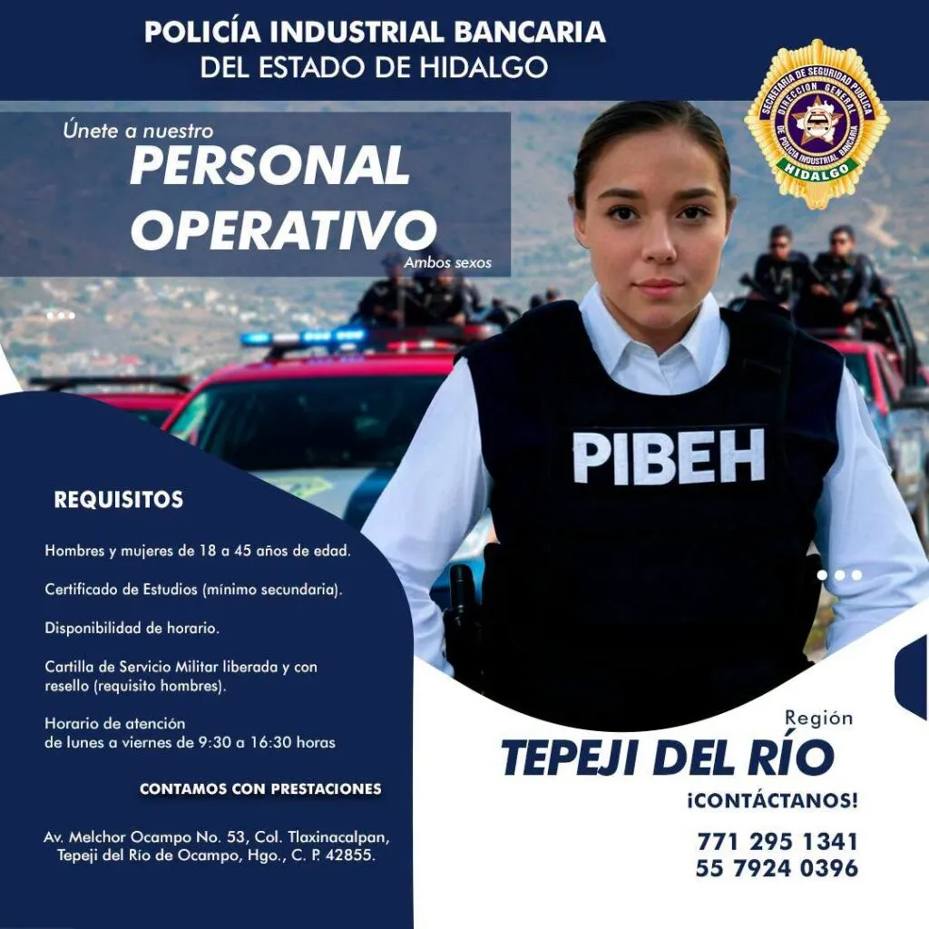 ¿Buscas trabajo? Policía Bancaria de Hidalgo ofrece empleo para hombres y mujeres; conoce las bases