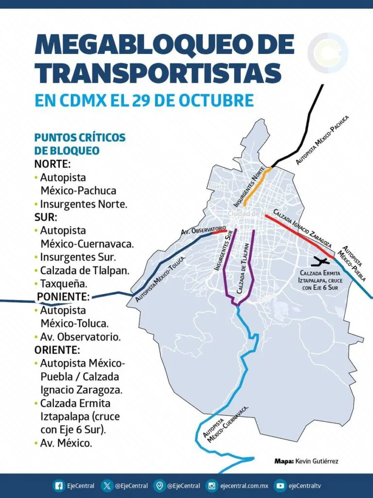 Transportistas suspenden bloqueos en CDMX