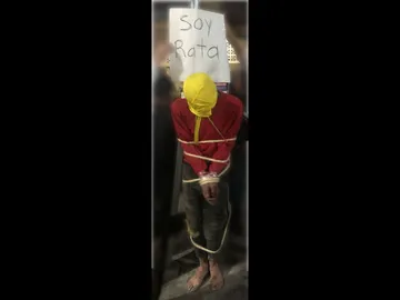 Tula de Allende: comerciantes golpean y amarran a presunto ladrón