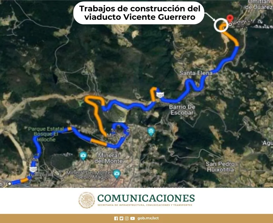¡Atención! Habrá cierres nocturnos en la carretera Pachuca-Huejutla