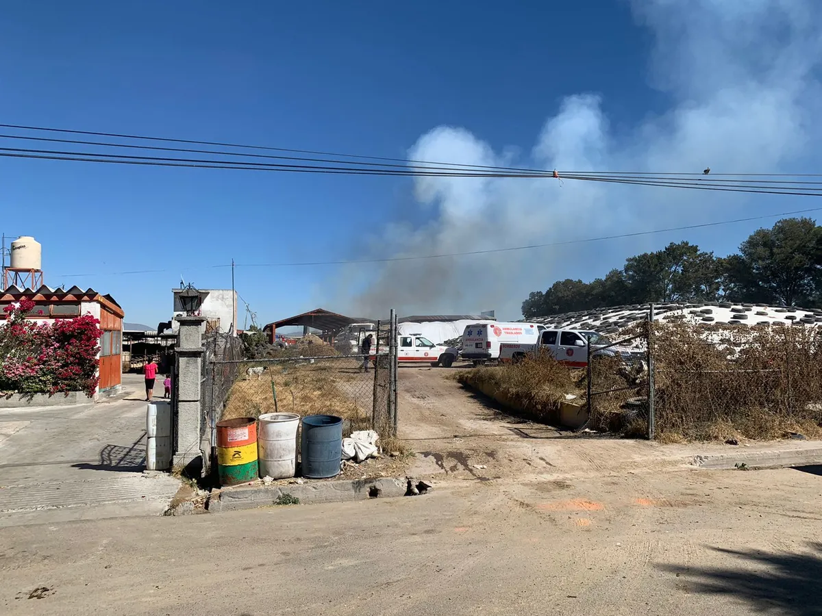 Se registra incendio en el interior de la Cuenca Lechera de Tizayuca