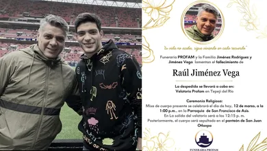Raúl Jiménez y su padre