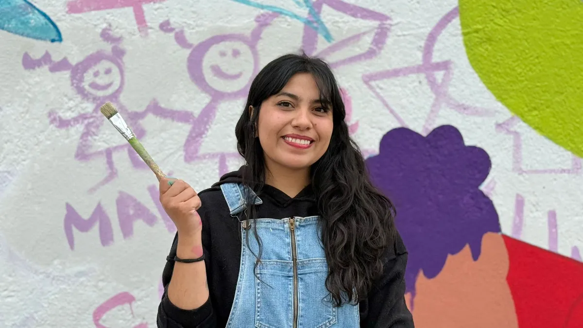 “Quise pintar un recuerdo”: artista hidalguense crea mural en el Ben Gurión