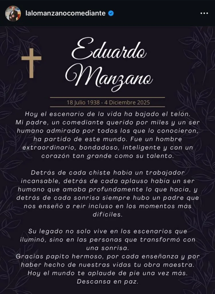 Fallece Eduardo Manzano “El Polivoz” a los 87 años: adiós a una leyenda de la comedia mexicana