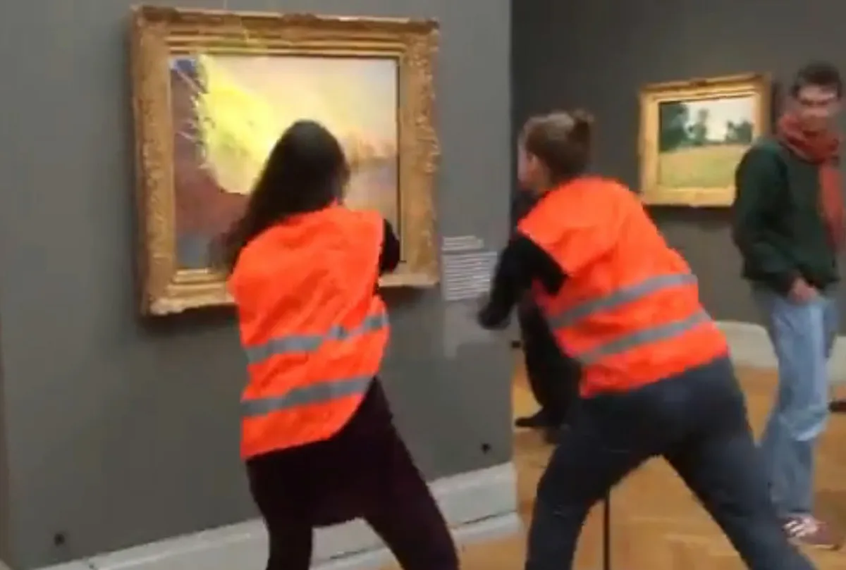 Atacan activistas cuadro de Claude Monet en museo de Alemania