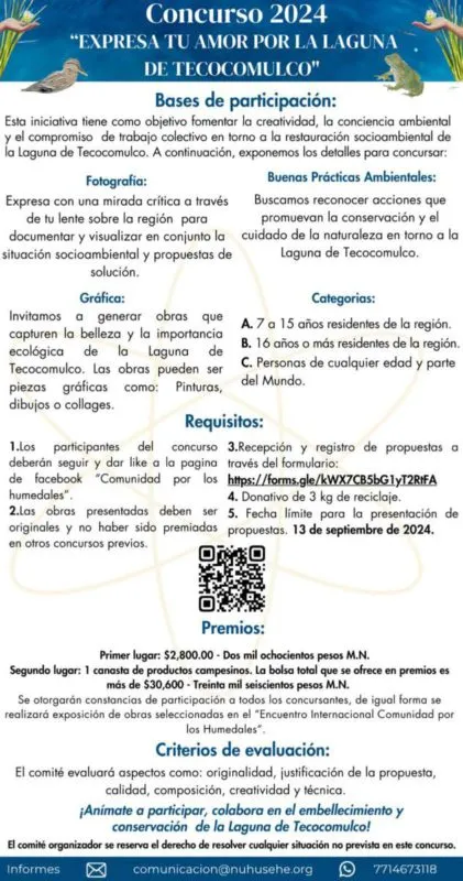 Participa en el concurso “Expresa tu Amor por la Laguna de Tecomulco”; te decimos como
