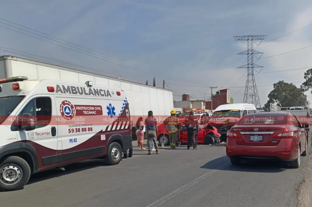 Accidente en la carretera México-Pachuca deja varios lesionados