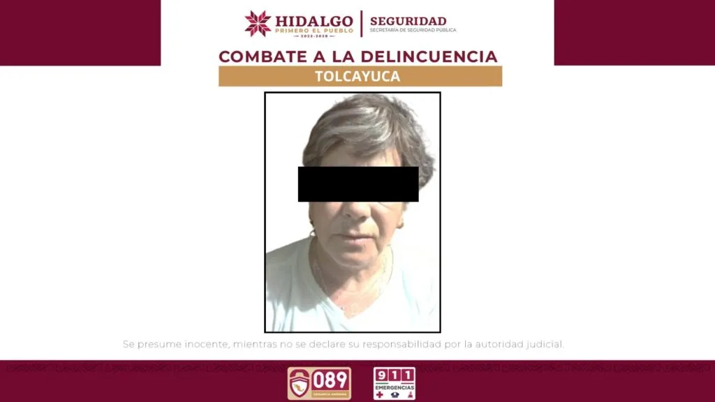 Tolcayuca: mujer detenida tras operativo contra presunto narcomenudeo