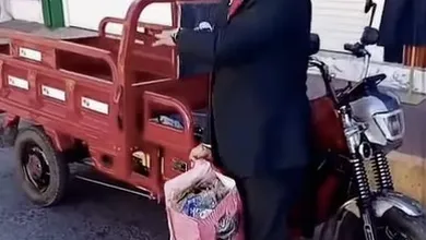 Camioncito electrictrico recolector de basura en Tulancingo