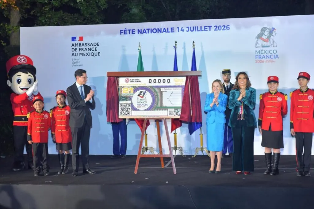Bicentenario de Relaciones Diplomáticas México – Francia es celebrado con billete de Sorteo Mayor de Lotería Nacional