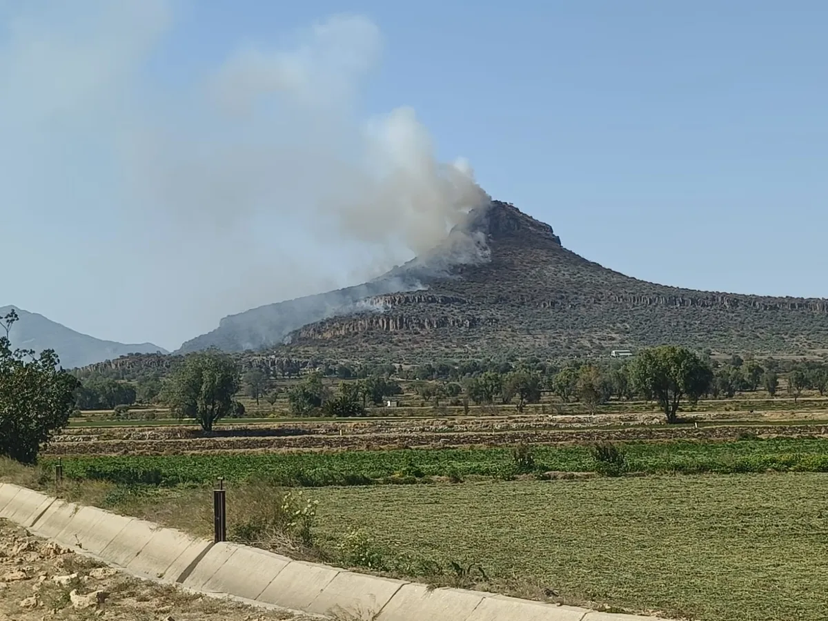 incendio en el cerro El Xicuco