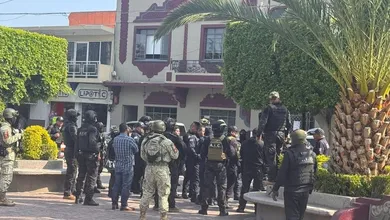 Operativo policiaco en Progreso de Obregón.
