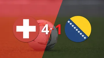 Mundial 2026: Bosnia-Herz. fue goleado 4 a 1 por Suiza