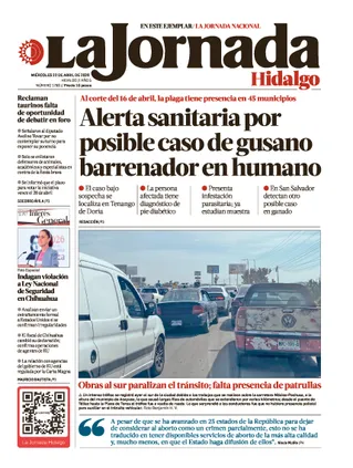 La Jornada Hidalgo | 22 de abril de 2026