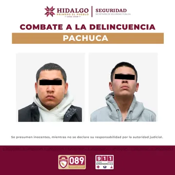 Pachuca: detienen a dos con un arma y 78 dosis de droga
