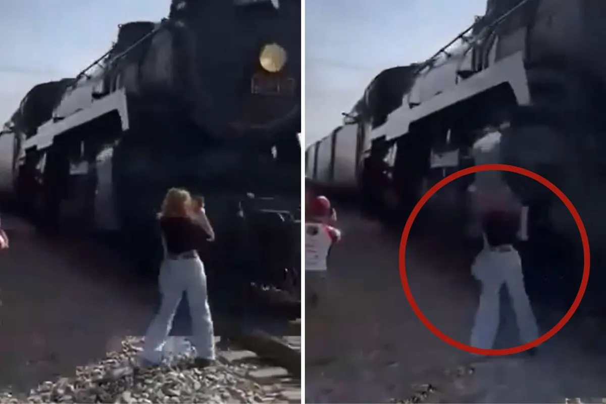 VIDEO. Mujer a punto de ser arrollada por la locomotora ‘La Emperatriz’
