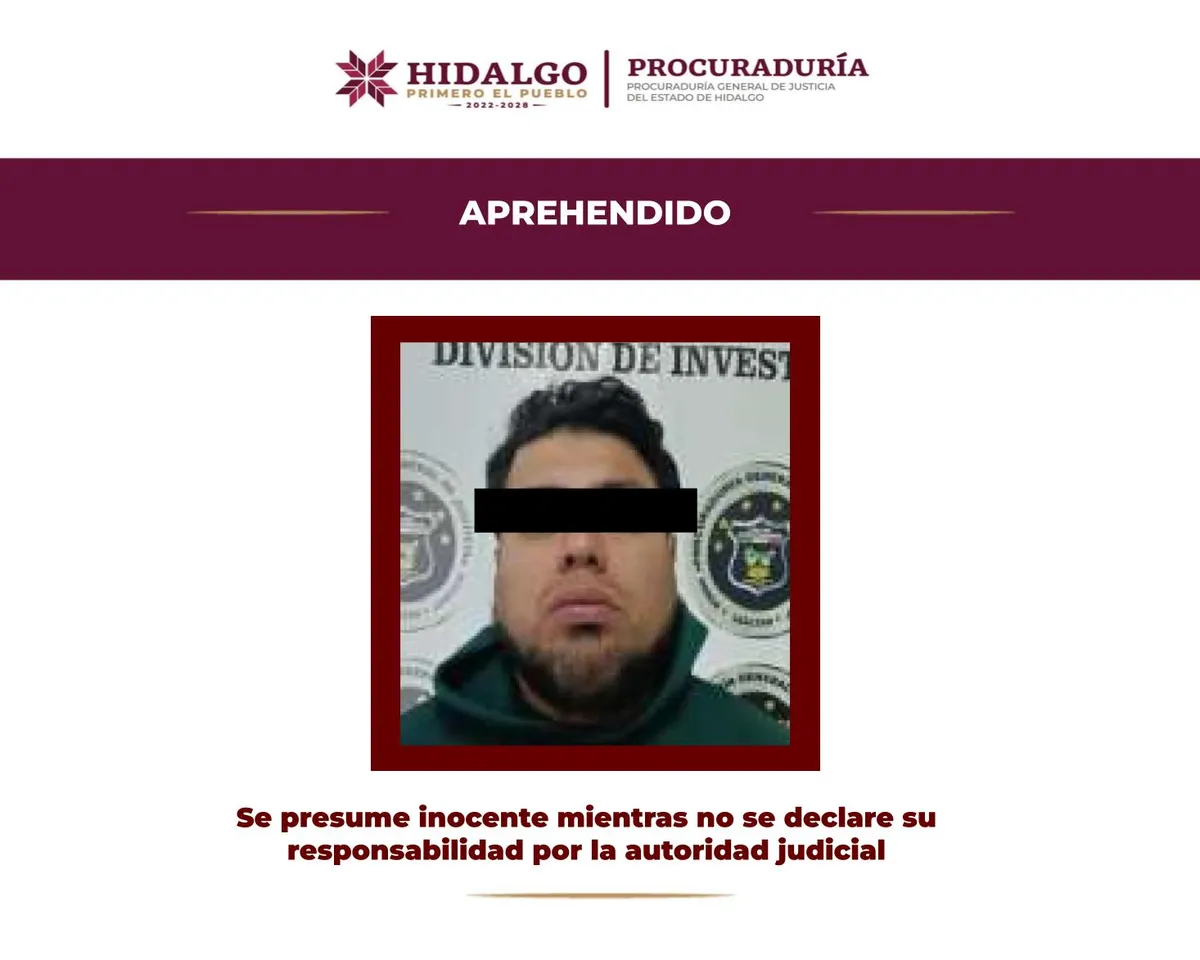 Detienen a presunto responsable de homicidio ocurrido en Tizayuca