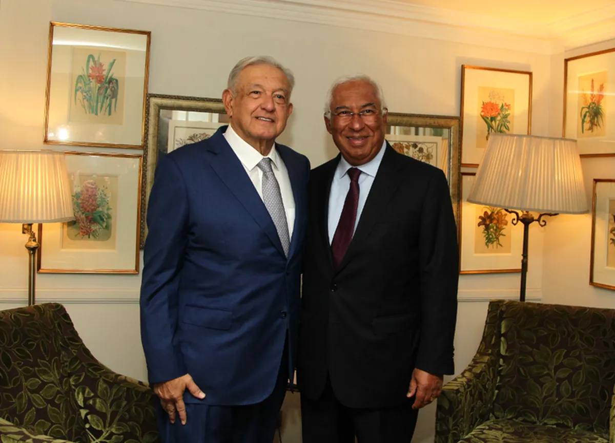AMLO se reunió con el primer ministro portugués Santos da Costa