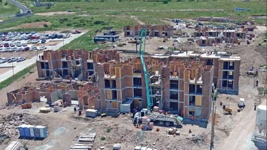 Construcción de casas por programa "Viviendas del Bienestar"