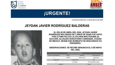 Ficha de búsqueda de Jeydan Javier Rodríguez Balderas, menor desaparecido en la CDMX.