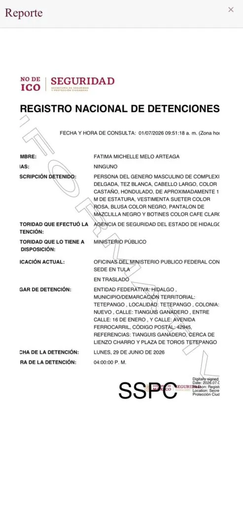 Detienen a ex candidata del Partido Verde en Hidalgo; esta es la razón
