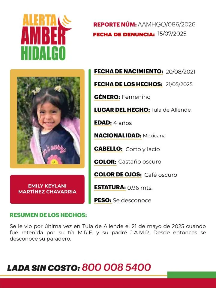 Alerta Amber Hidalgo: buscan a dos hermanas de 4 y 6 años, desaparecieron en Tula