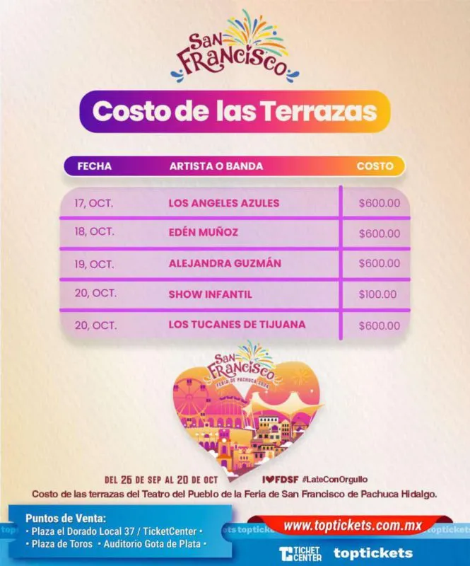 Feria de Pachuca 2024: precio OFICIAL de las terrazas para el Teatro del Pueblo