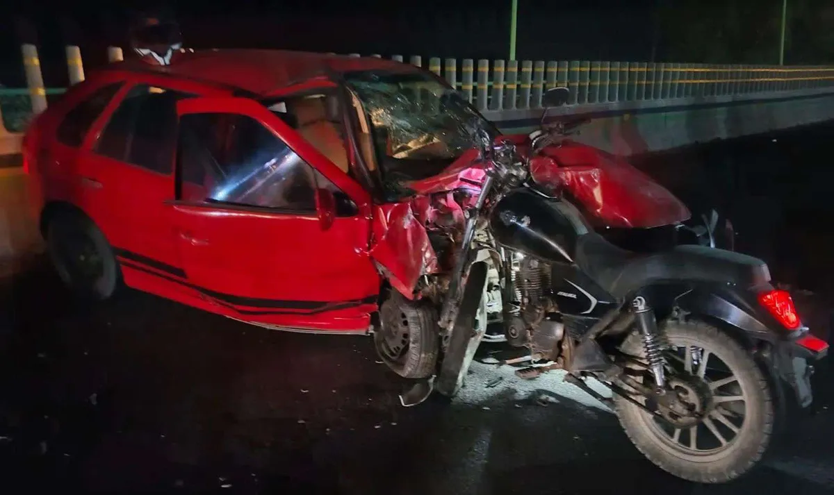 Accidente en Hidalgo deja dos personas lesionadas