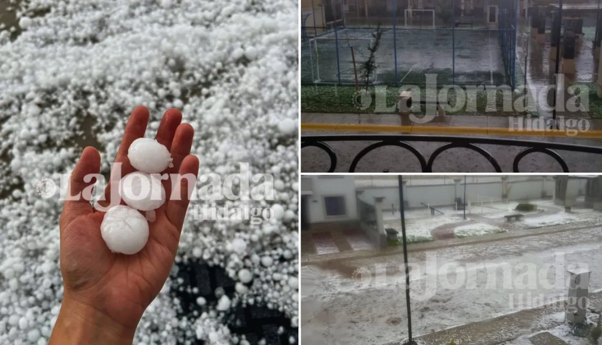 Granizo del tamaño de pelota de golf sorprende a vecinos del sur de Pachuca | GALERÍA