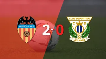 Valencia le ganó con claridad a Leganés por 2 a 0