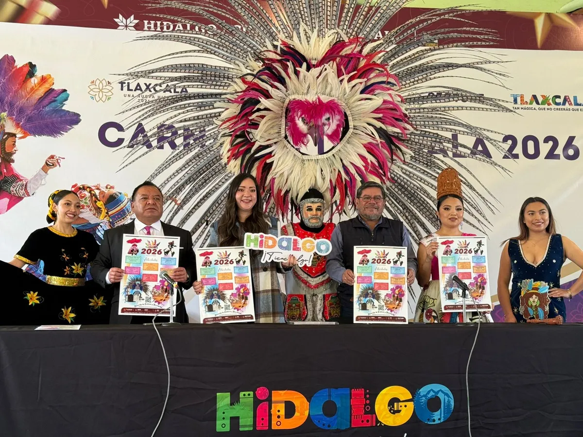 Presentación del Carnaval de Tlaxcala 2026 en Hidalgo